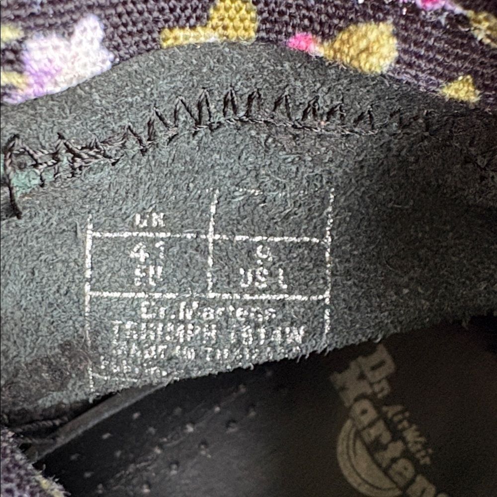 Dr Martens Triump 1914 floral combat boots - Picture 8 of 8